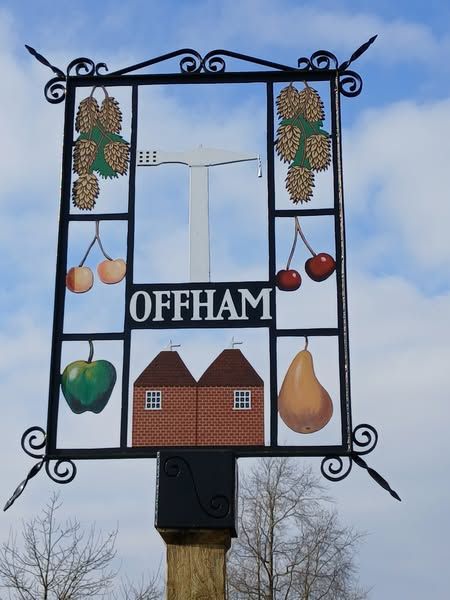Offham village welcome sign